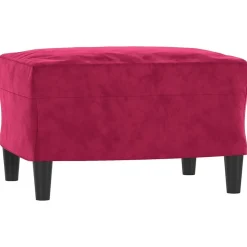 vidaXL Voetenbank 60x50x41 cm fluweel wijnrood