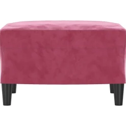 vidaXL Voetenbank 60x50x41 cm fluweel wijnrood