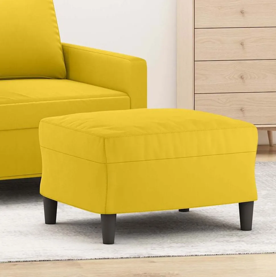 vidaXL Voetenbank 60x50x41 cm fluweel geel