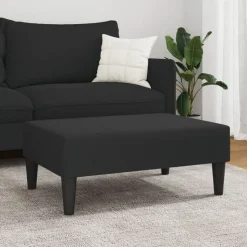 vidaXL Voetenbank 77x55x31 cm fluweel zwart