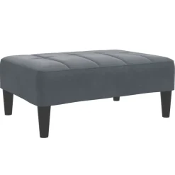 vidaXL Voetenbank 77x55x31 cm fluweel donkergrijs