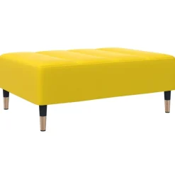vidaXL Voetenbank 77x55x31 cm fluweel geel