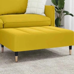 vidaXL Voetenbank 77x55x31 cm fluweel geel