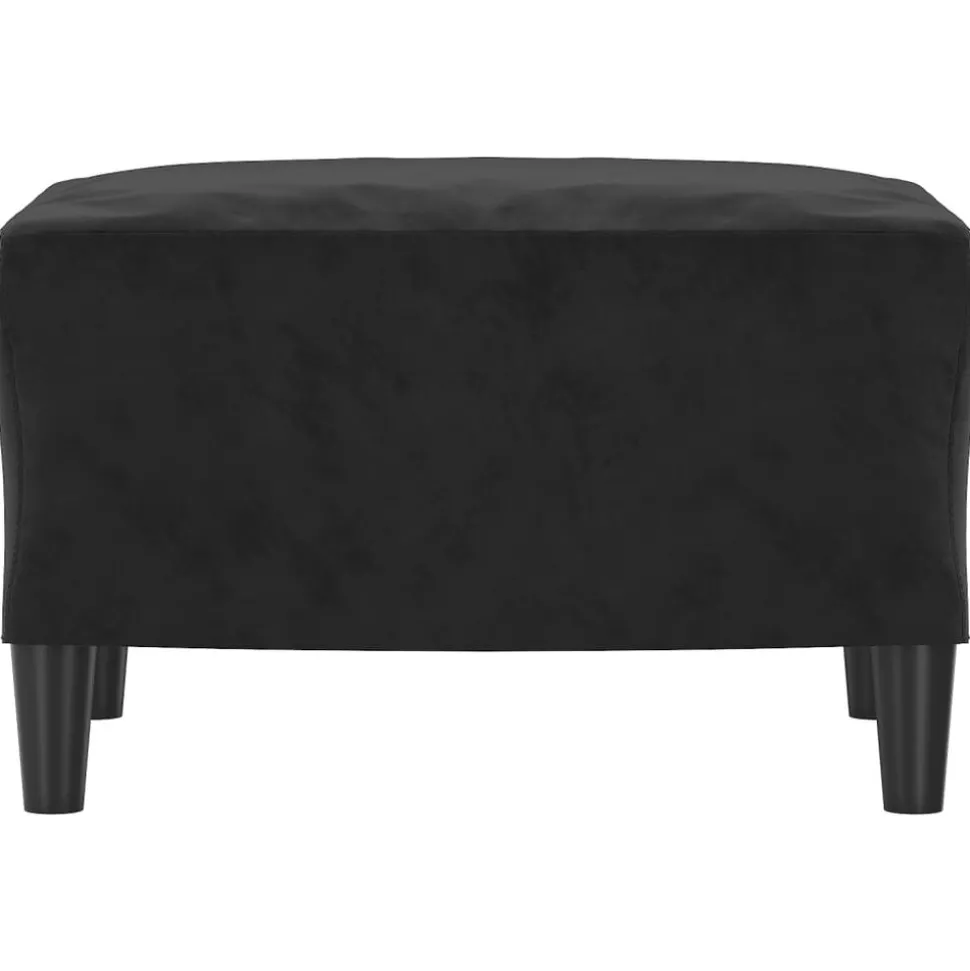 vidaXL Voetenbank 60x50x41 cm fluweel zwart