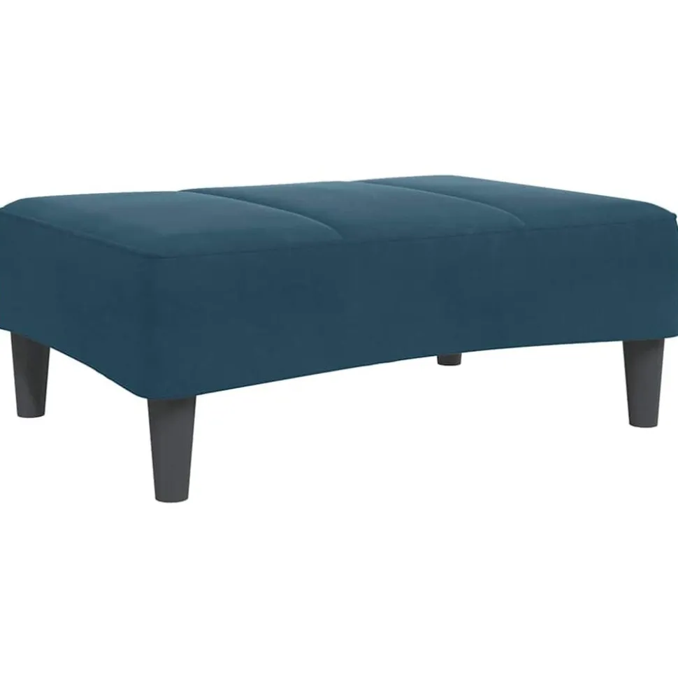 vidaXL Voetenbank 77x55x31 cm fluweel blauw