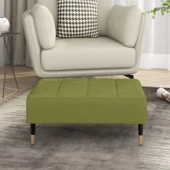 vidaXL Voetenbank 78x56x32 cm fluweel lichtgroen