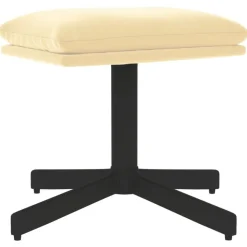 vidaXL Voetenbank 60x60x36 cm fluweel crèmewit