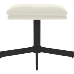 vidaXL Voetenbank 60x60x36 cm fluweel crèmewit