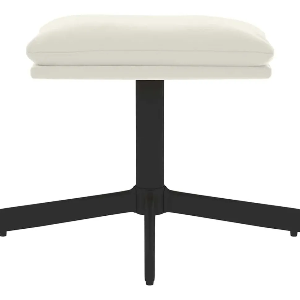 vidaXL Voetenbank 60x60x36 cm fluweel crèmewit