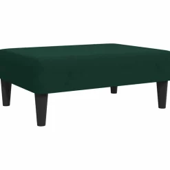 vidaXL Voetenbank 77x55x31 cm fluweel donkergroen