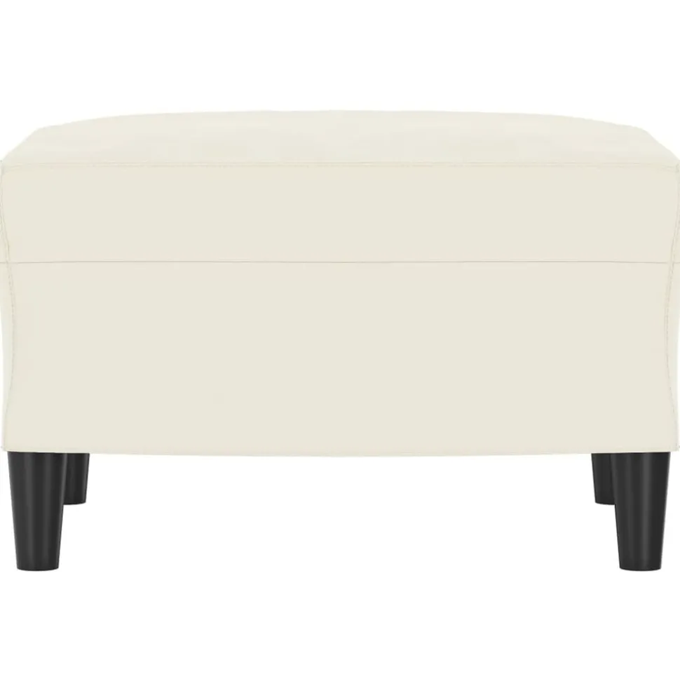 vidaXL Voetenbank 60x50x41 cm fluweel crèmekleurig