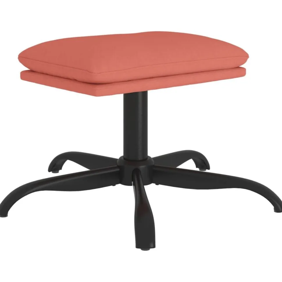 vidaXL Voetenbank 60x60x36 cm fluweel roze
