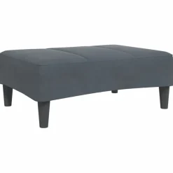 vidaXL Voetenbank 77x55x31 cm fluweel donkergrijs