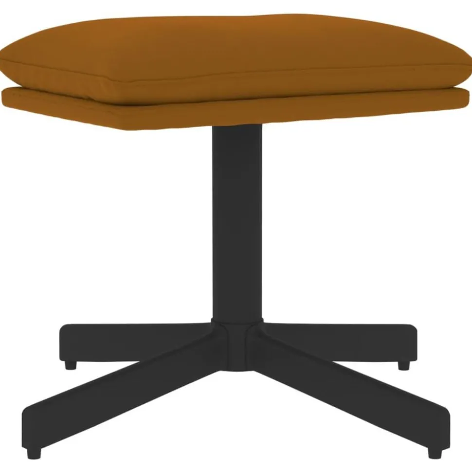 vidaXL Voetenbank 60x60x36 cm fluweel bruin