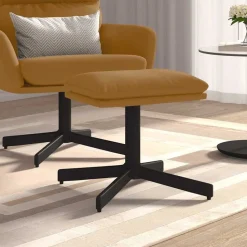 vidaXL Voetenbank 60x60x36 cm fluweel bruin