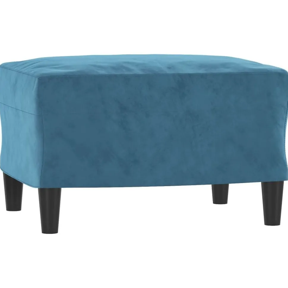 vidaXL Voetenbank 60x50x41 cm fluweel blauw
