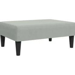 vidaXL Voetenbank 77x55x31 cm fluweel lichtgrijs