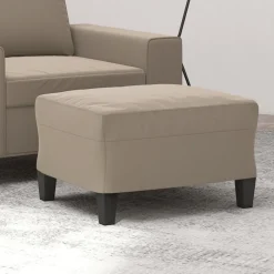 vidaXL Voetenbank 60x50x41 cm microvezelstof taupe