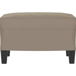 vidaXL Voetenbank 60x50x41 cm microvezelstof taupe
