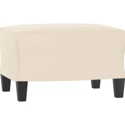 vidaXL Voetenbank 60x50x41 cm microvezelstof beige