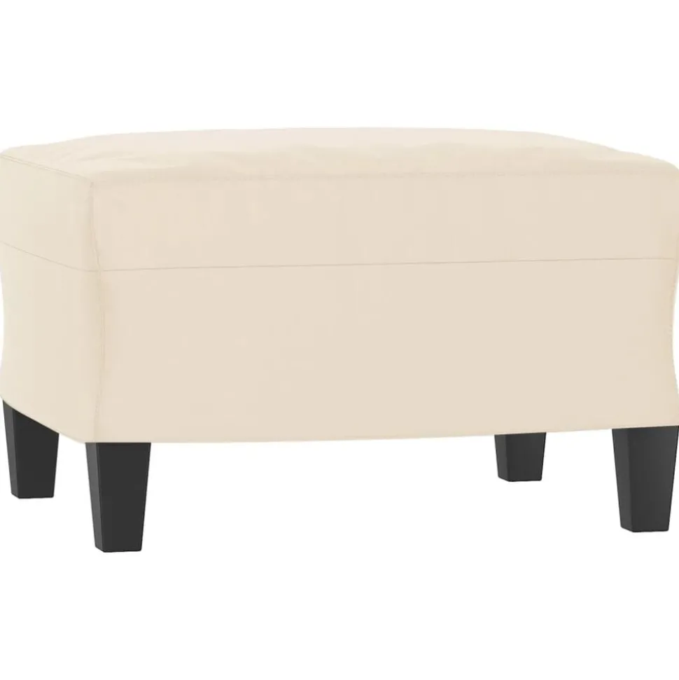 vidaXL Voetenbank 60x50x41 cm microvezelstof beige