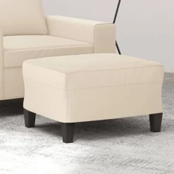 vidaXL Voetenbank 60x50x41 cm microvezelstof beige