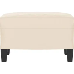 vidaXL Voetenbank 60x50x41 cm microvezelstof beige