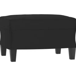 vidaXL Voetenbank 60x50x41 cm microvezelstof zwart