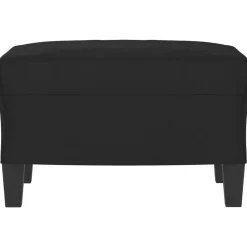 vidaXL Voetenbank 60x50x41 cm microvezelstof zwart