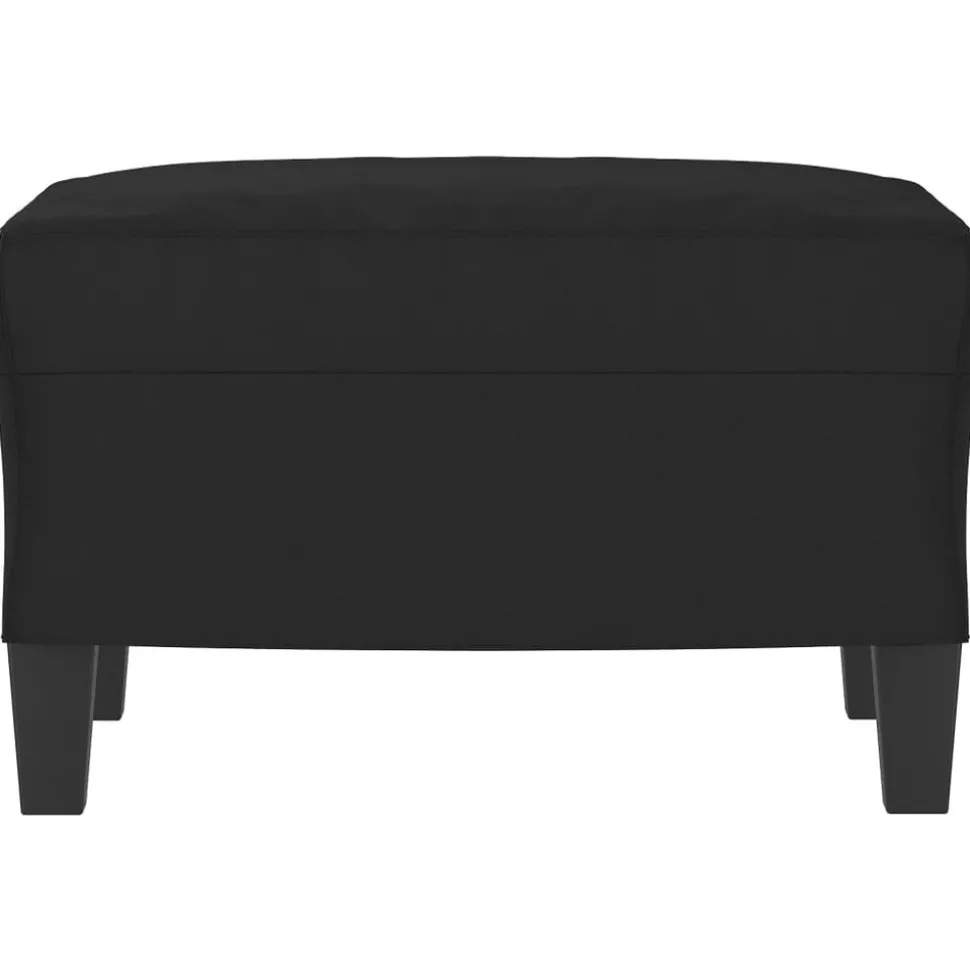 vidaXL Voetenbank 60x50x41 cm microvezelstof zwart