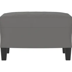 vidaXL Voetenbank 60x50x41 cm microvezelstof donkergrijs