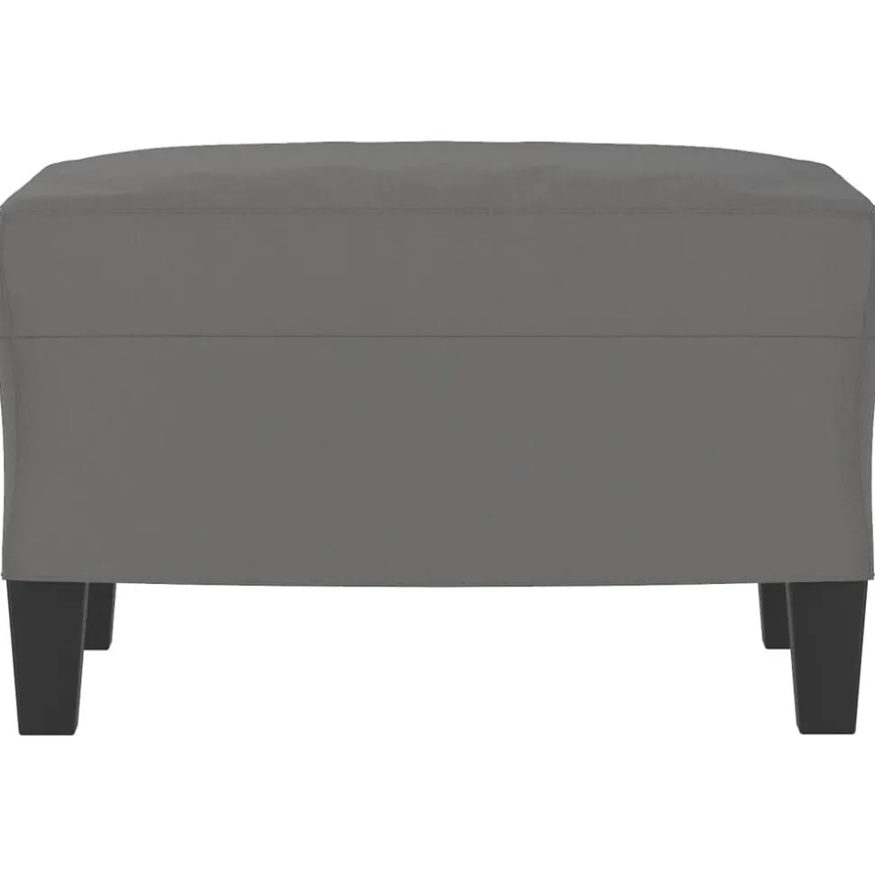 vidaXL Voetenbank 60x50x41 cm microvezelstof donkergrijs