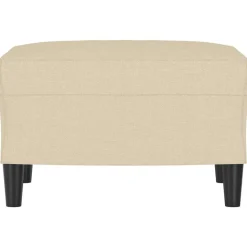 vidaXL Voetenbank 60x50x41 cm stof crèmekleurig