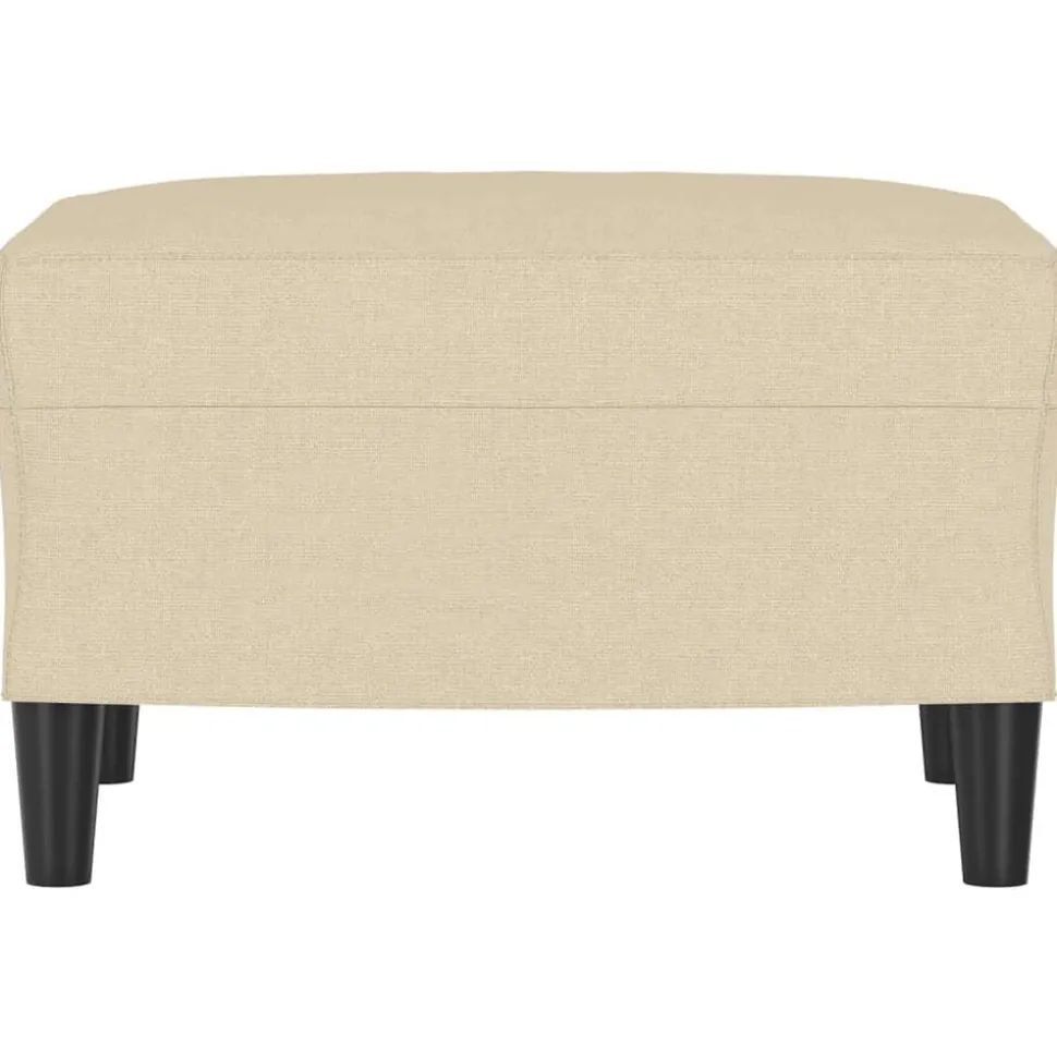 vidaXL Voetenbank 60x50x41 cm stof crèmekleurig