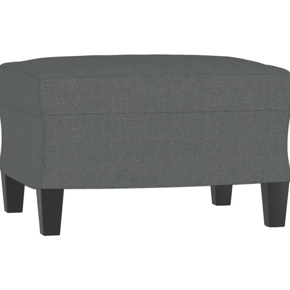 vidaXL Voetenbank 60x50x41 cm stof donkergrijs