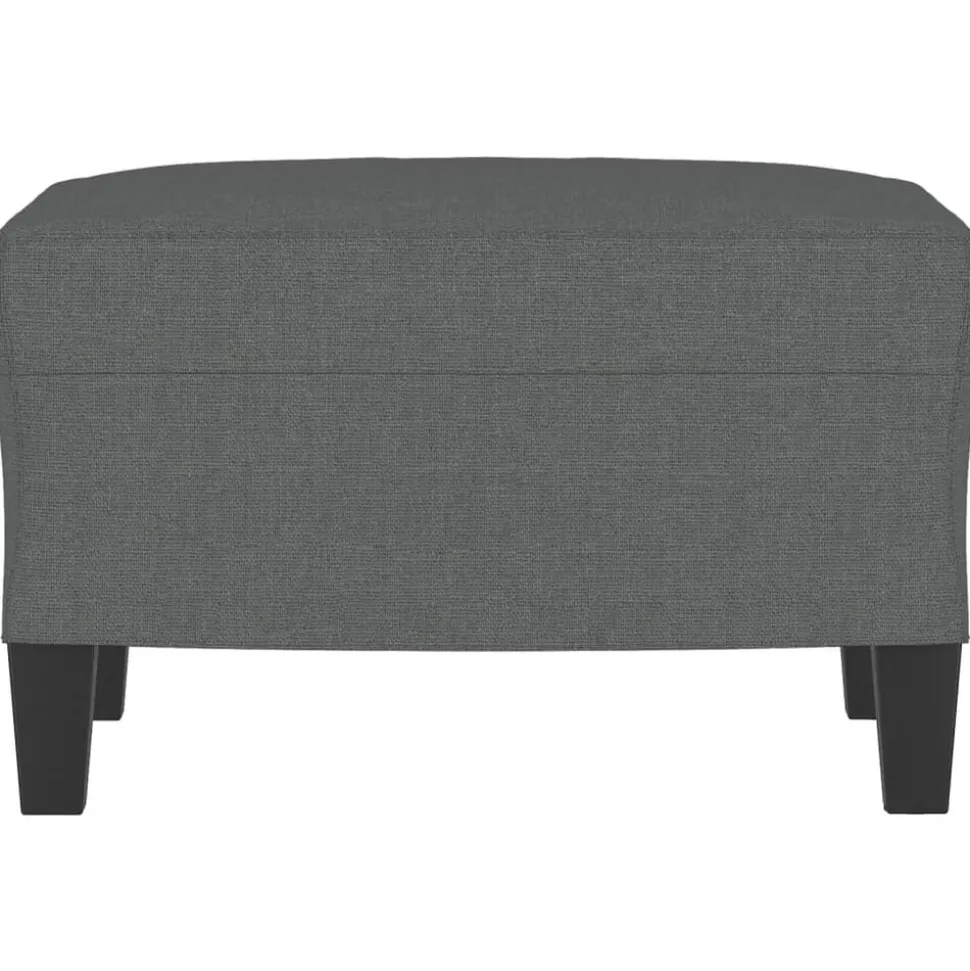 vidaXL Voetenbank 60x50x41 cm stof donkergrijs
