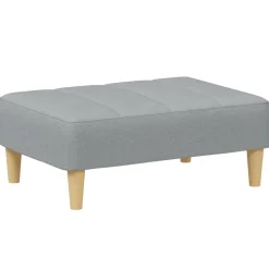vidaXL Voetenbank 77x55x31 cm stof lichtgrijs