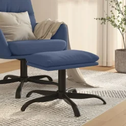 vidaXL Voetenbank 60x60x36 cm stof blauw