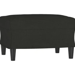 vidaXL Voetenbank 60x50x41 cm stof zwart
