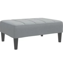 vidaXL Voetenbank 77x55x31 cm stof lichtgrijs