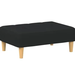 vidaXL Voetenbank 77x55x31 cm stof zwart