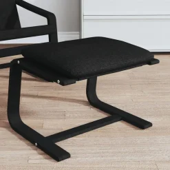 vidaXL Voetenbank 51x41x40 cm stof zwart