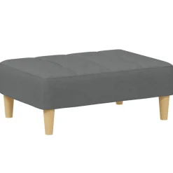 vidaXL Voetenbank 77x55x31 cm stof donkergrijs
