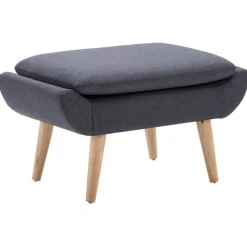 vidaXL Voetenbank 73x43x42 cm stoffen bekleding donkergrijs