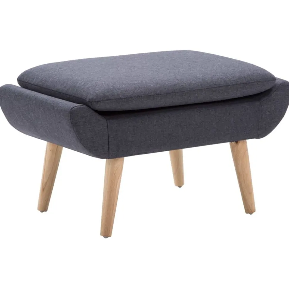 vidaXL Voetenbank 73x43x42 cm stoffen bekleding donkergrijs