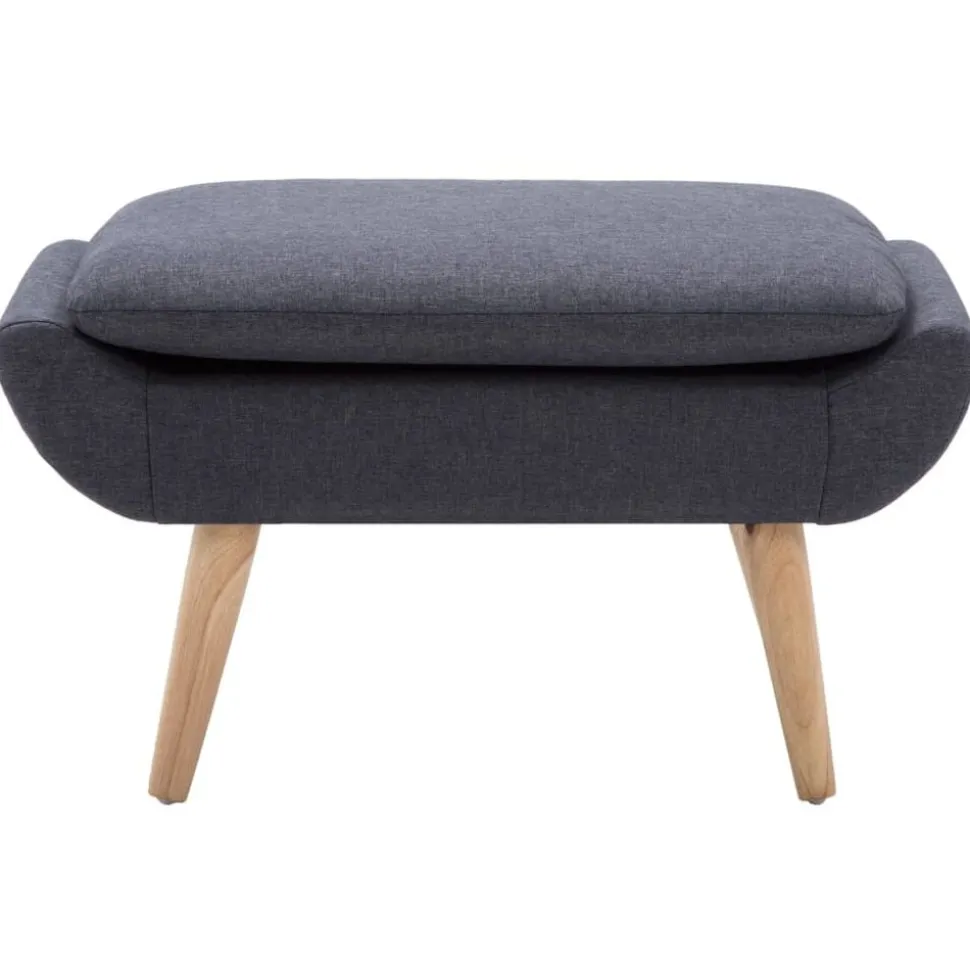 vidaXL Voetenbank 73x43x42 cm stoffen bekleding donkergrijs