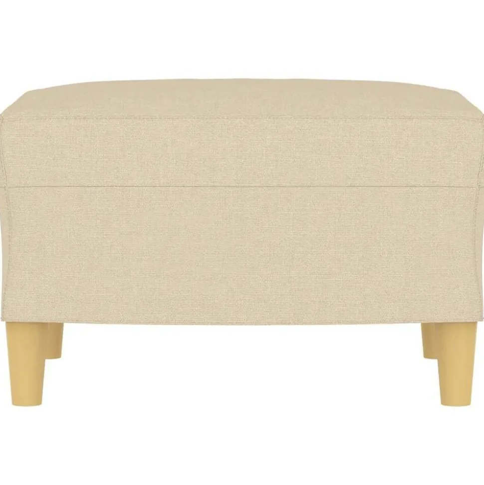 vidaXL Voetenbank 60x50x41 cm stof crèmekleurig