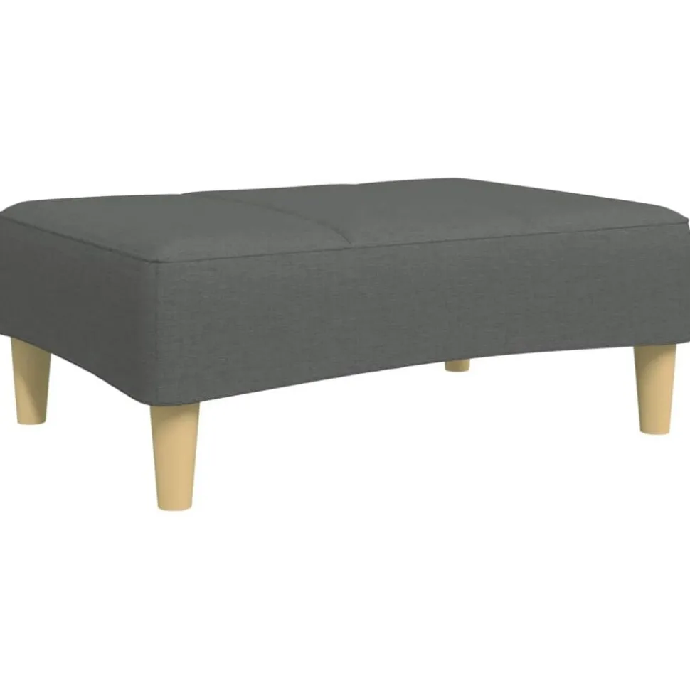 vidaXL Voetenbank 77x55x31 cm stof donkergrijs
