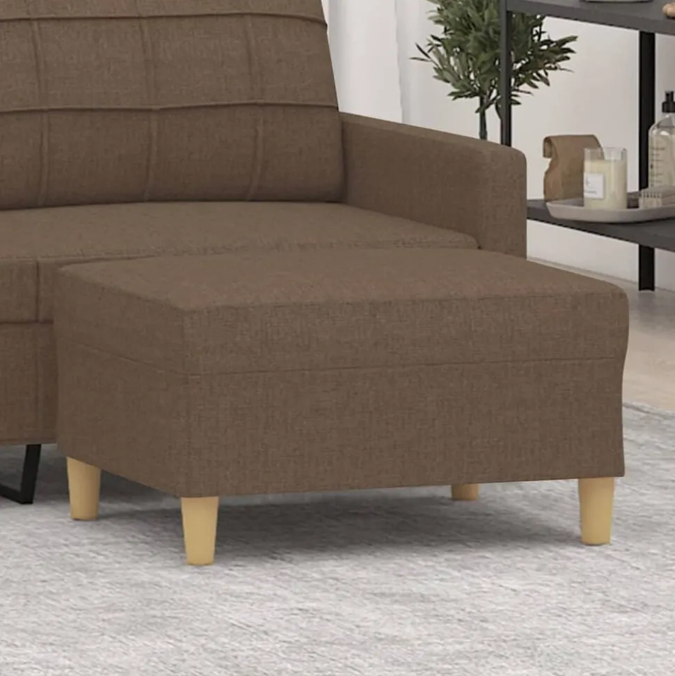 vidaXL Voetenbank 70x55x41 cm stof bruin