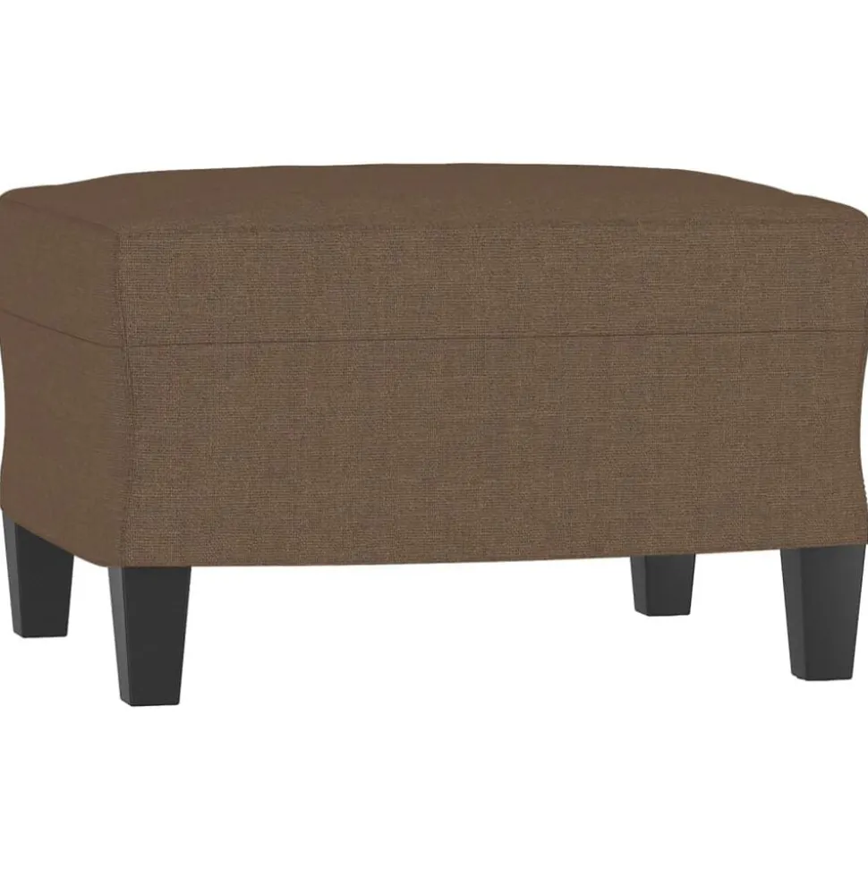 vidaXL Voetenbank 60x50x41 cm stof bruin